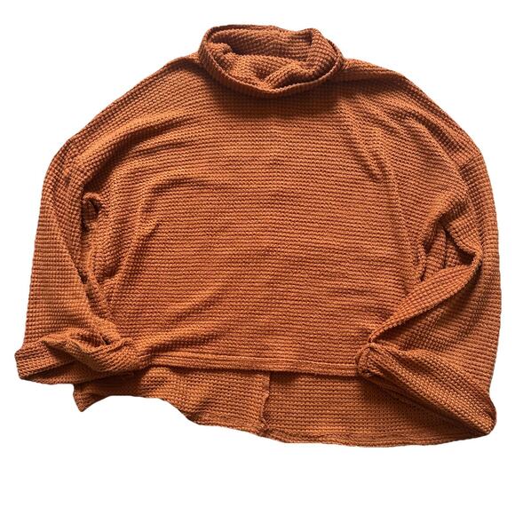 She + Sky Sweater Women’s Large Orange Long Sleeve Knit Pullover - Picture 1 of 5
